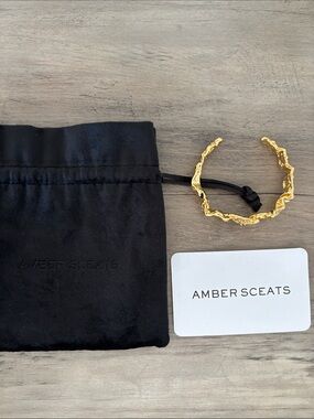 Gold Ripple Cuff Bracelet